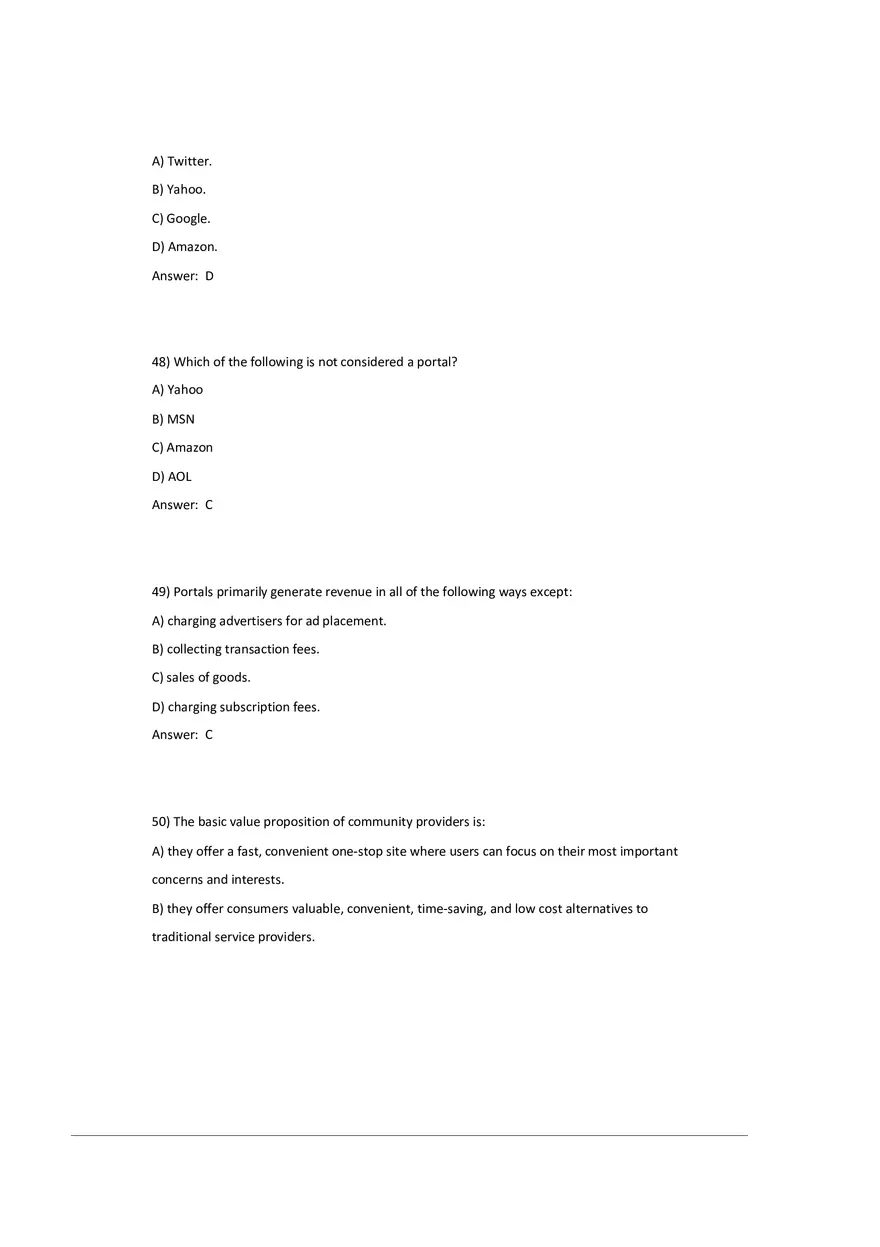 Chapter 2 E-commerce Business Models and Concepts (Answer Key) 2 - Page 6