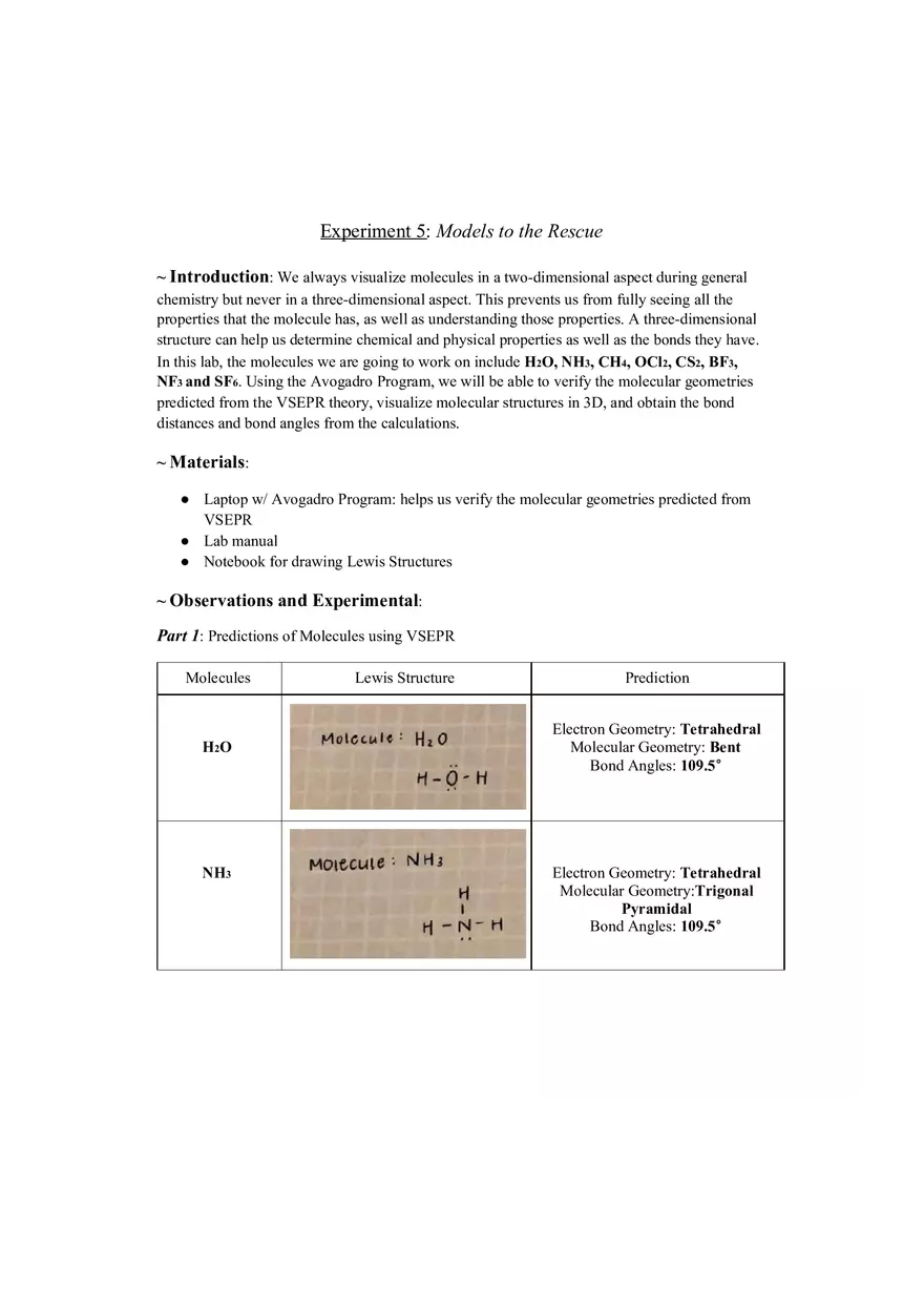 Experiment 5 Models to the Rescue - Page 1