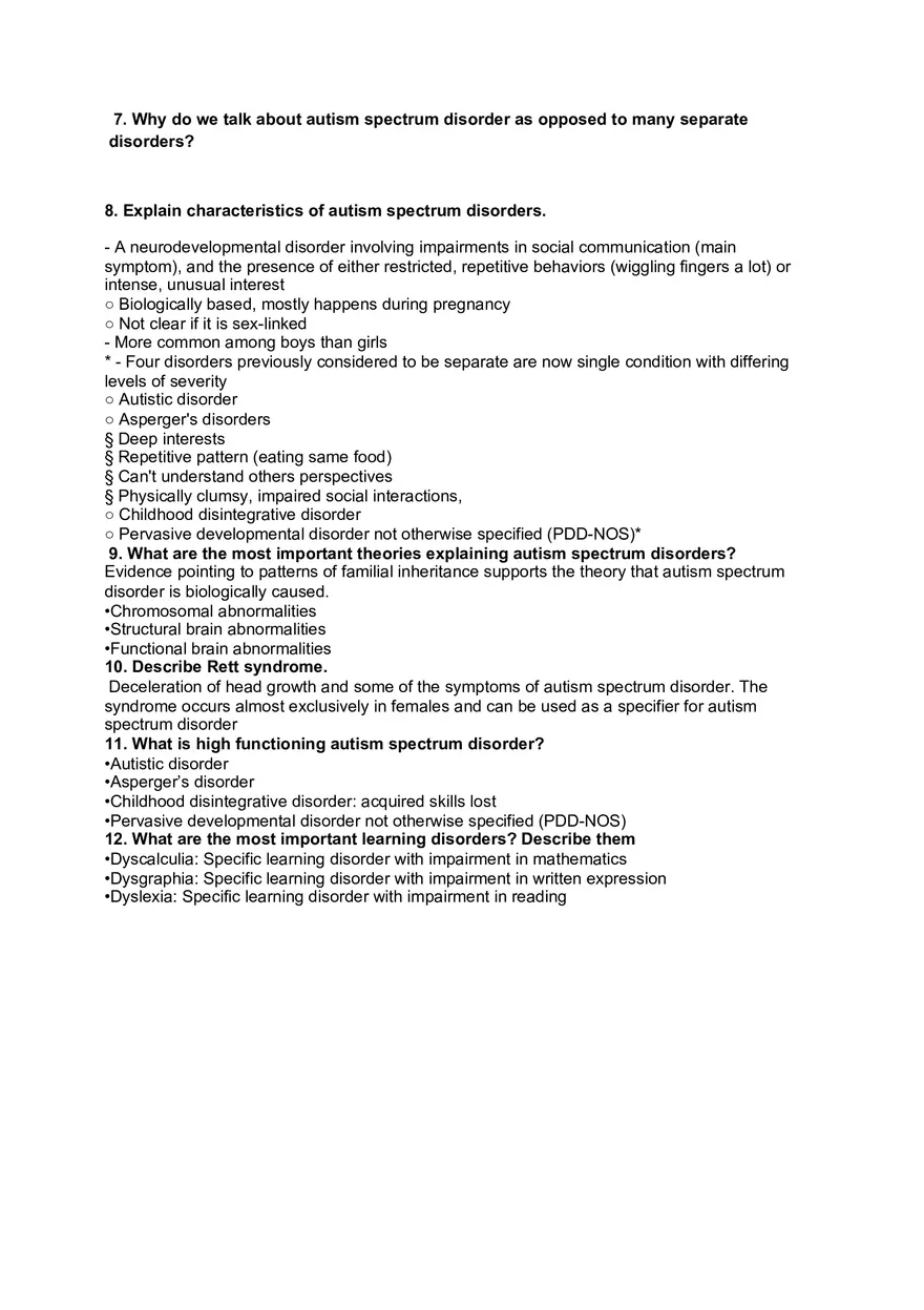 Abnormal Psychology Study Guide Exam 1 Overview 2 - Page 1