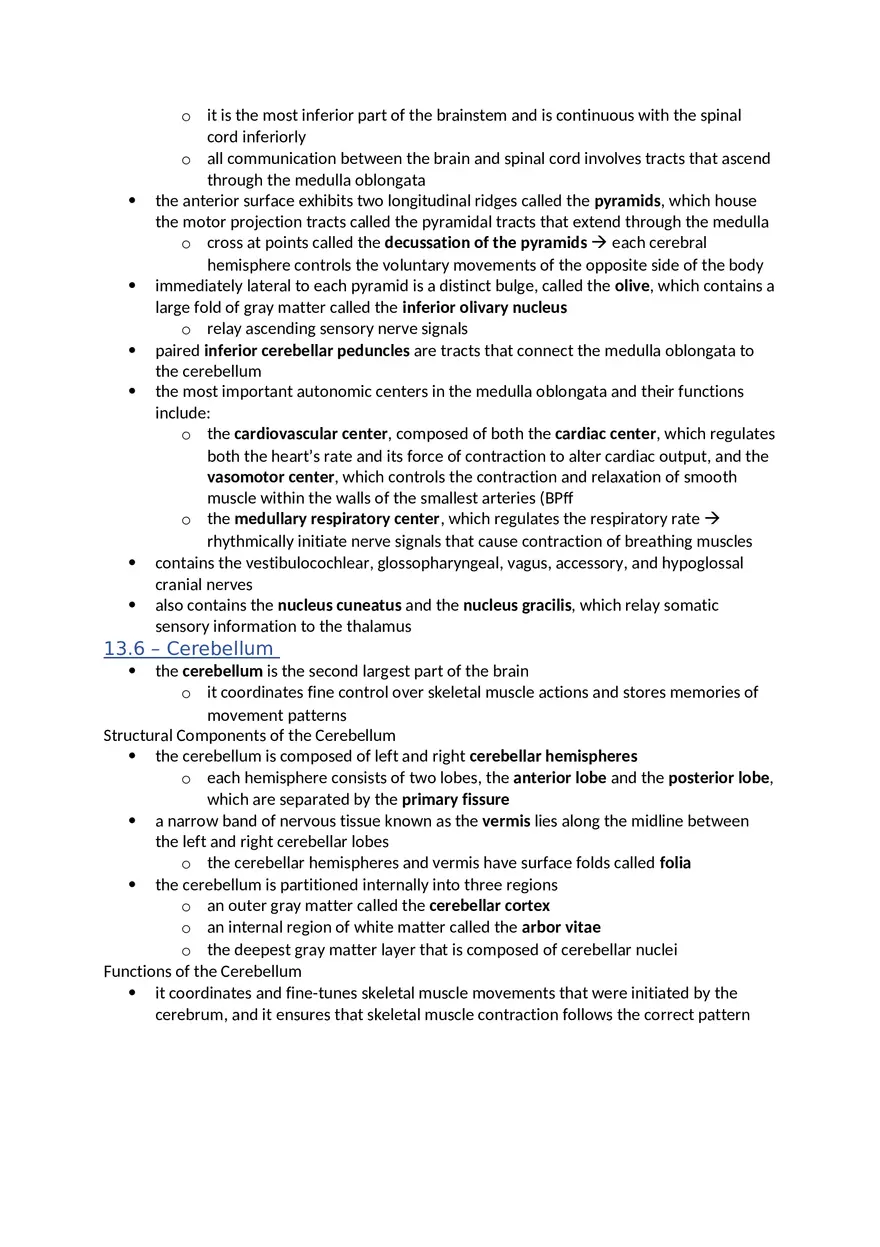 Anatomy and Physiology Chapter 13 Notes - Page 7