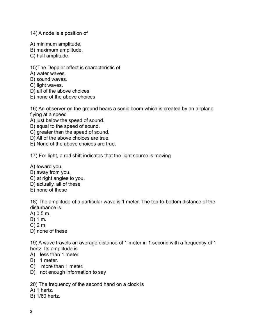 Sound Waves and Resonance Conceptual Questions - Page 3