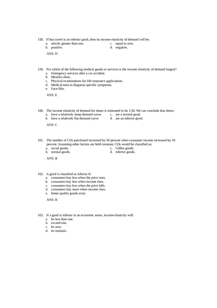 Price Elasticity of Demand and Supply Answer Key Part 4 - Page 5