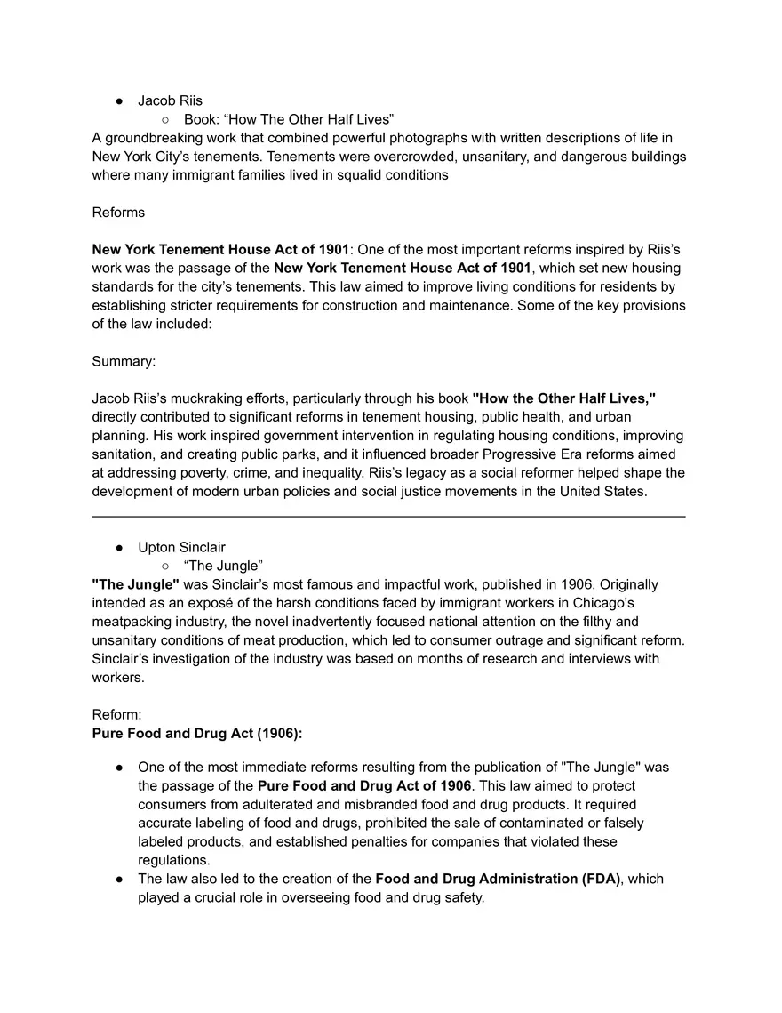 US History Quiz Study Guide - Page 1