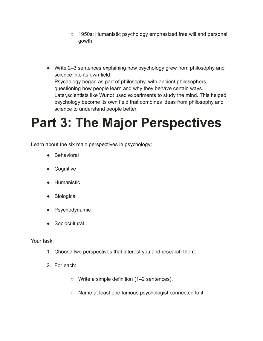Intro to History and Perspectives in Psychology - Page 2