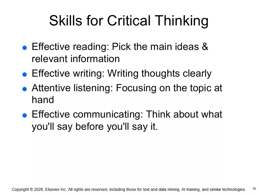 Chapter 4: The Nursing Process, Critical Thinking, and Clinical Judgment - Page 8