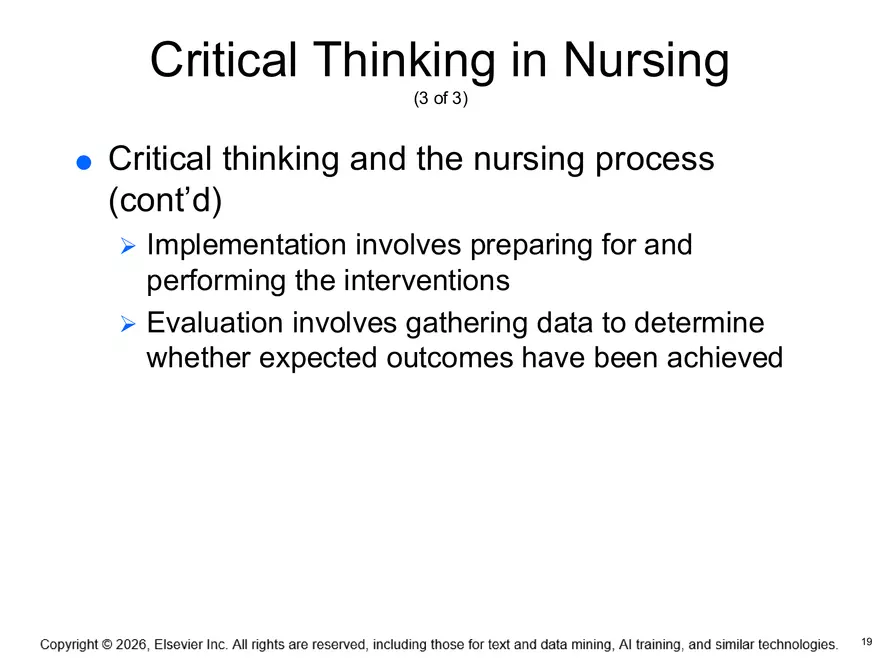 Chapter 4: The Nursing Process, Critical Thinking, and Clinical Judgment - Page 11