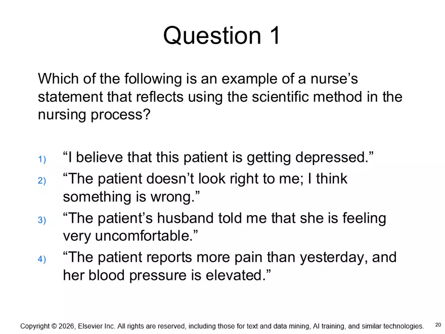 Chapter 4: The Nursing Process, Critical Thinking, and Clinical Judgment - Page 12