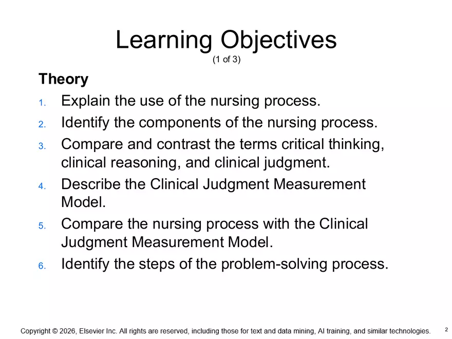 Chapter 4: The Nursing Process, Critical Thinking, and Clinical Judgment - Page 2