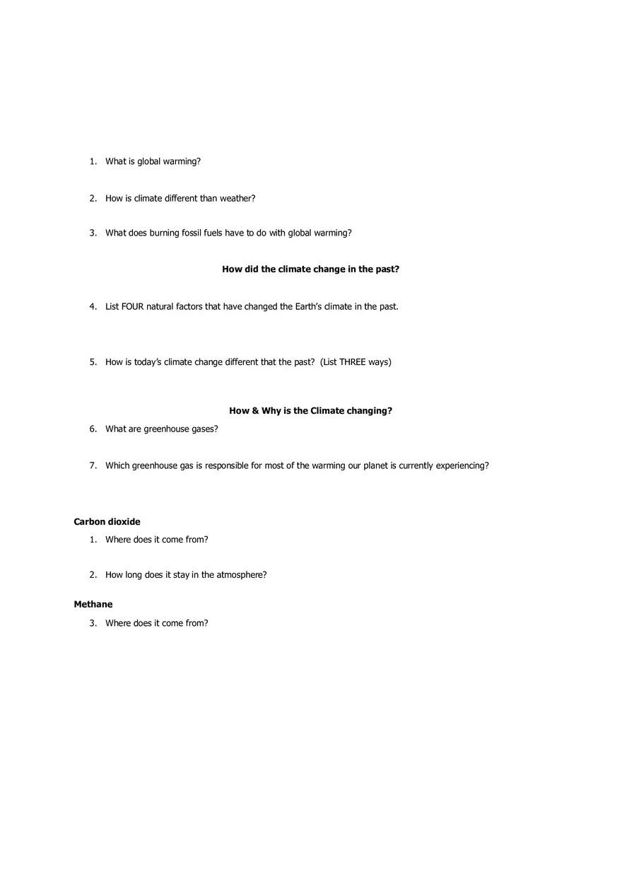 Apes Climate Change Quiz - Page 1