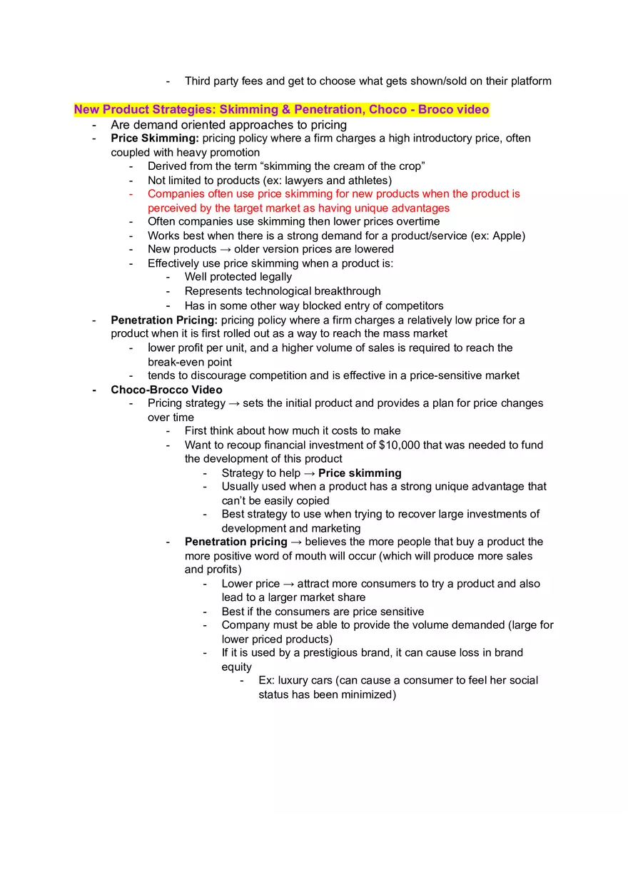 Marketing Exam Chapter 2 Study Guide - Page 15
