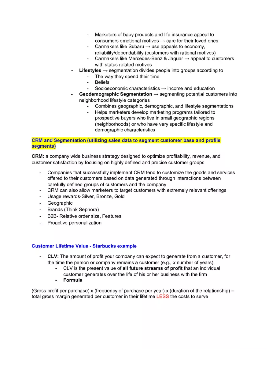 Marketing Exam Chapter 2 Study Guide - Page 17