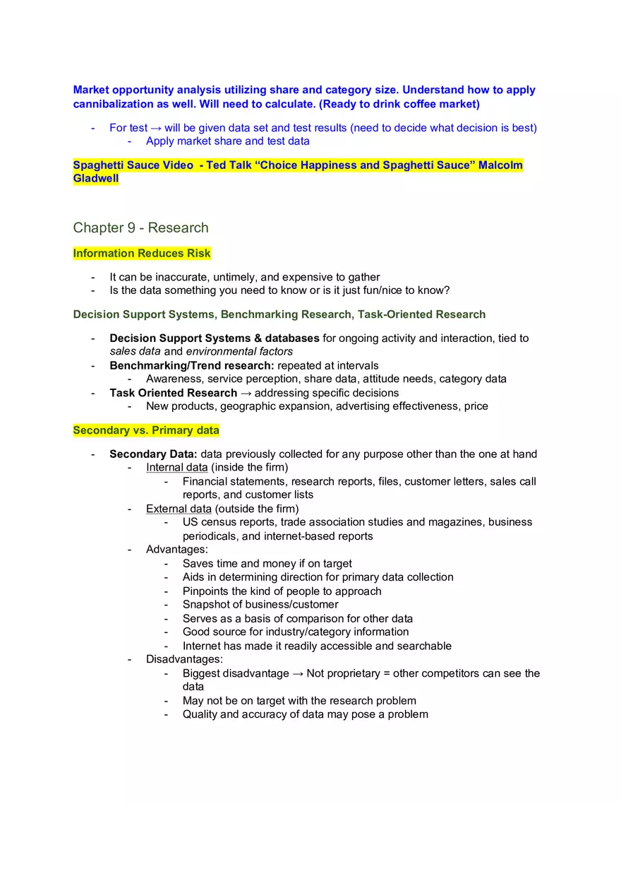 Marketing Exam Chapter 2 Study Guide - Page 20