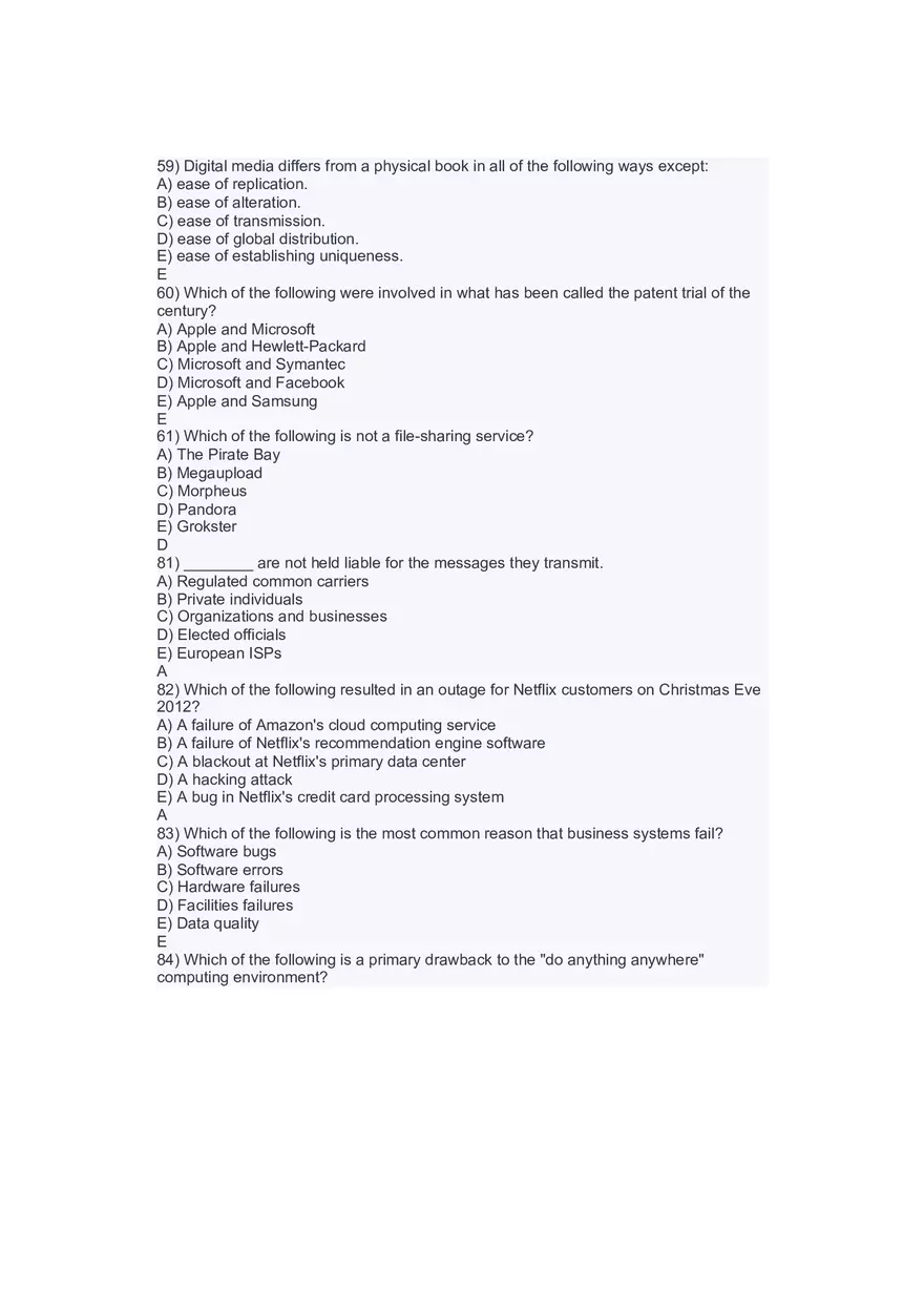 Introduction to Information Systems and Data Analytics Answers Part 4 - Page 9