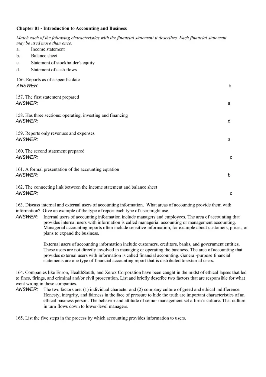 Introduction to Accounting and Business Ch 1 Part 3 - Page 1
