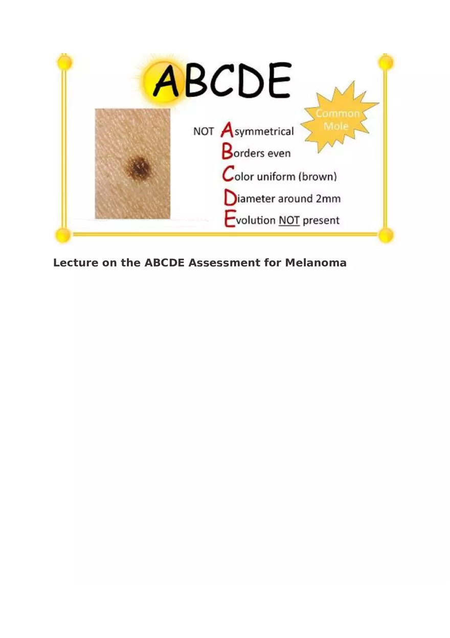 Assessment for Melanoma Skin Cancer - Page 5