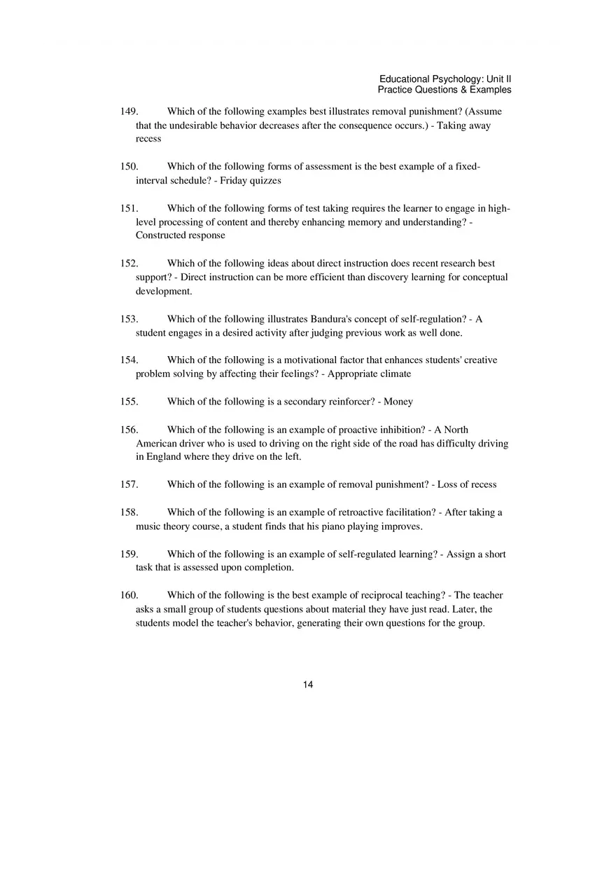 Educational Psychology Unit 2 Practice Test - Page 6
