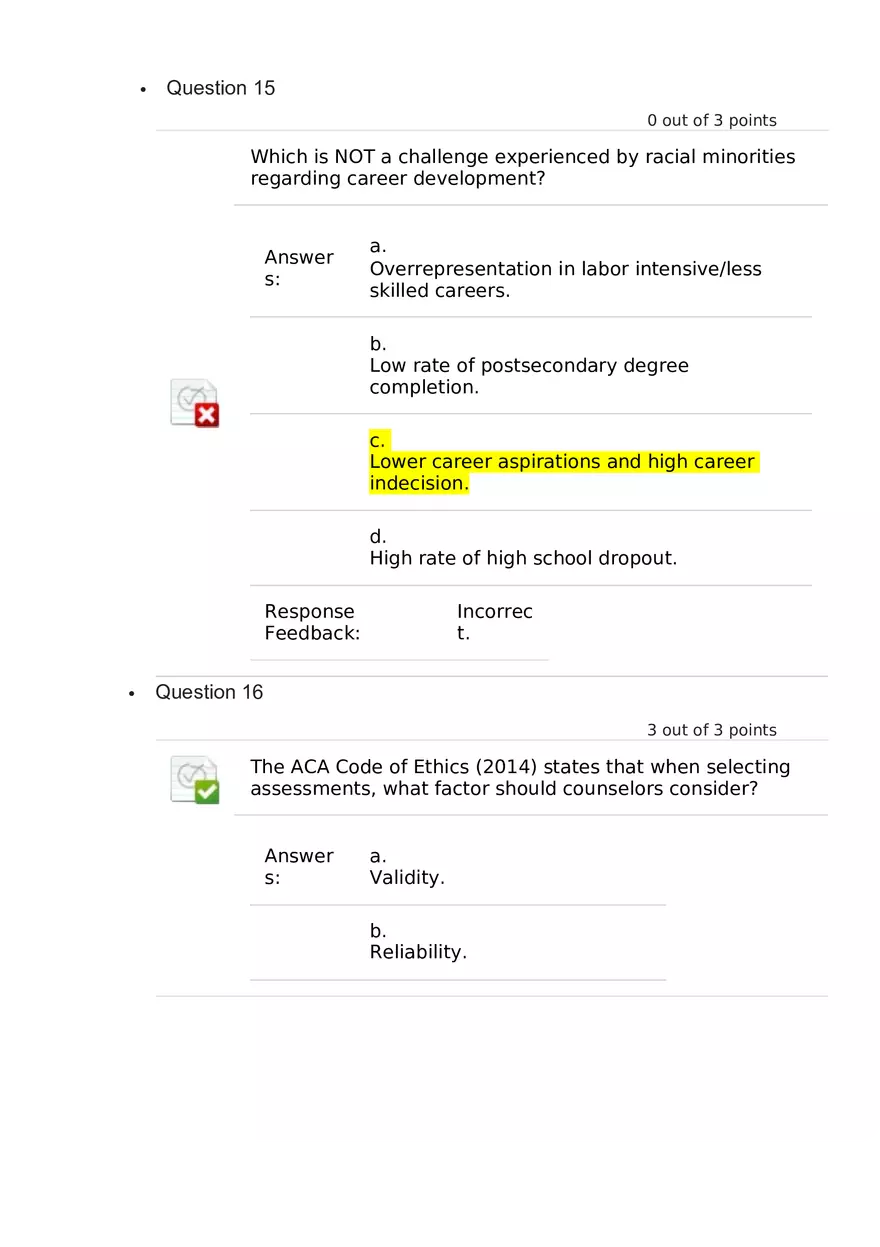 Life Planning and Career Answer Key Part 2 - Page 1