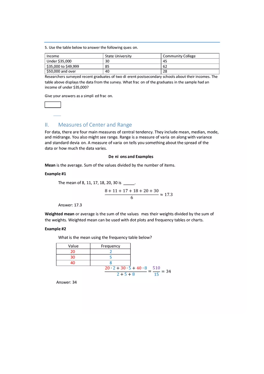 Data Representation Lesson Practice - Page 20
