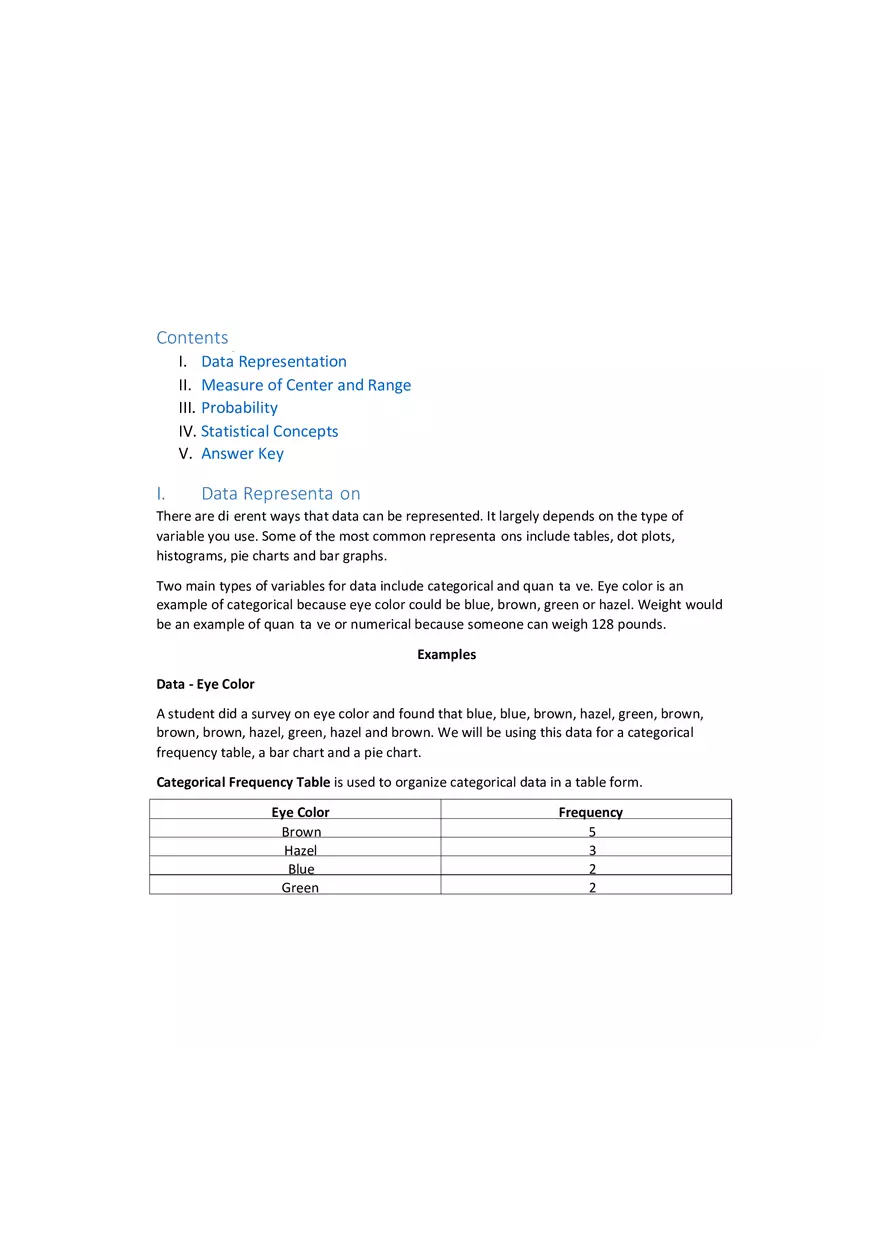 Data Representation Lesson Practice - Page 2