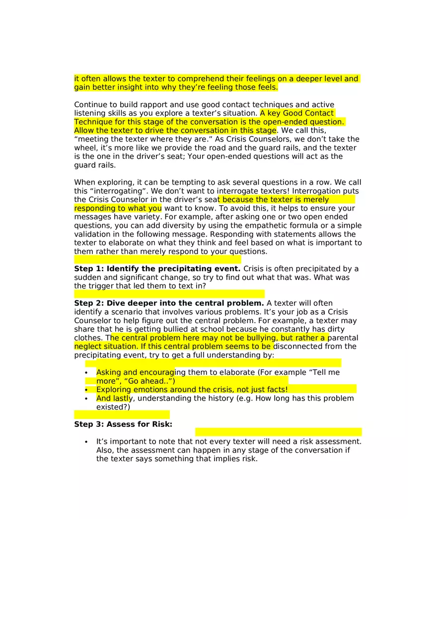 Exploring and Identifying the Precipitating Event in Crisis Intervention - Page 11