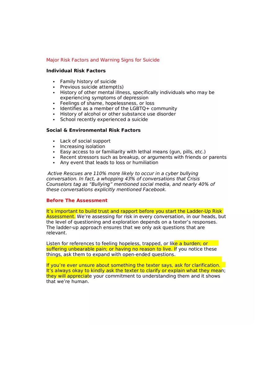 Exploring and Identifying the Precipitating Event in Crisis Intervention - Page 15
