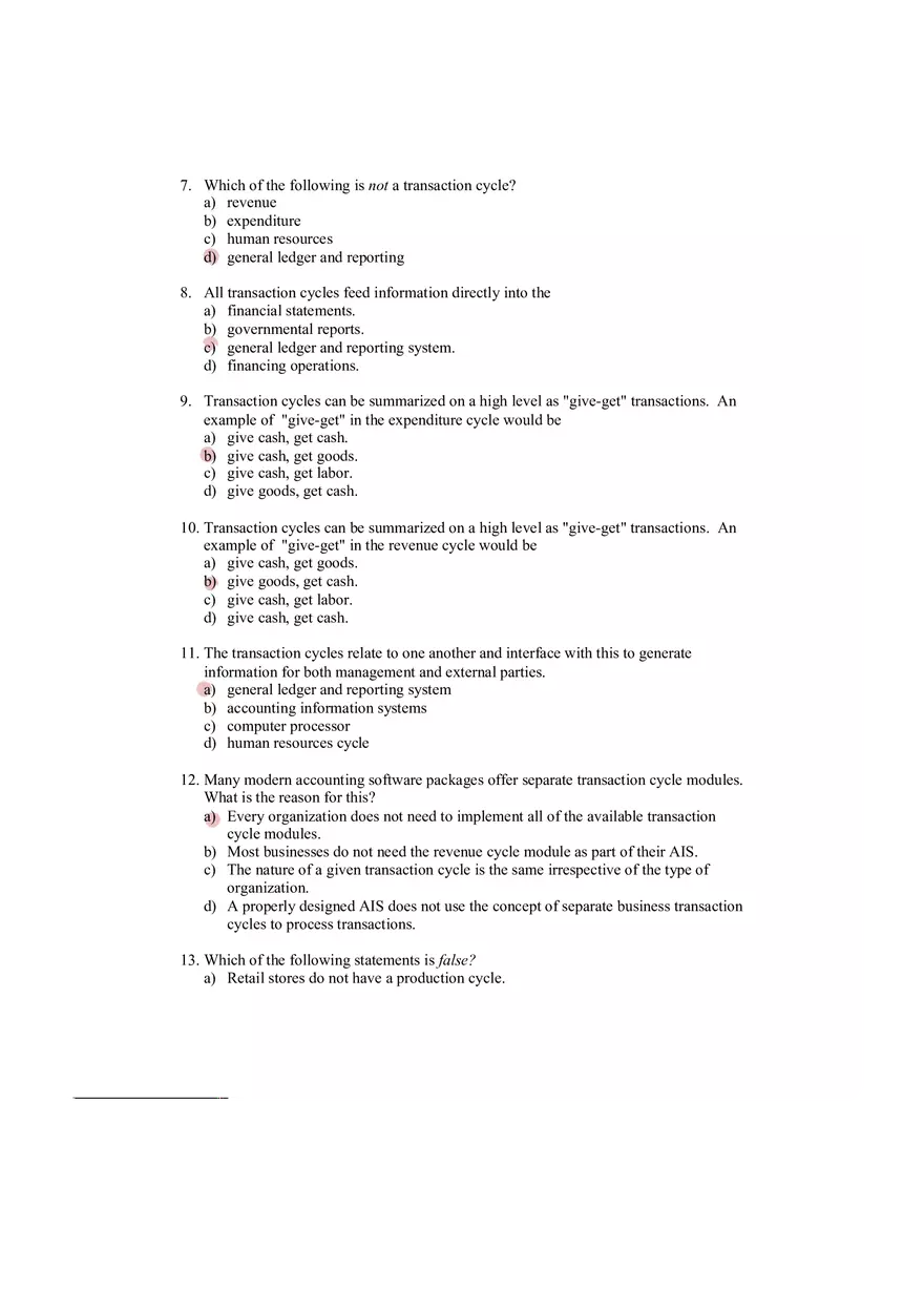 Accounting Information System Answer Key Chapter 2 - Page 12