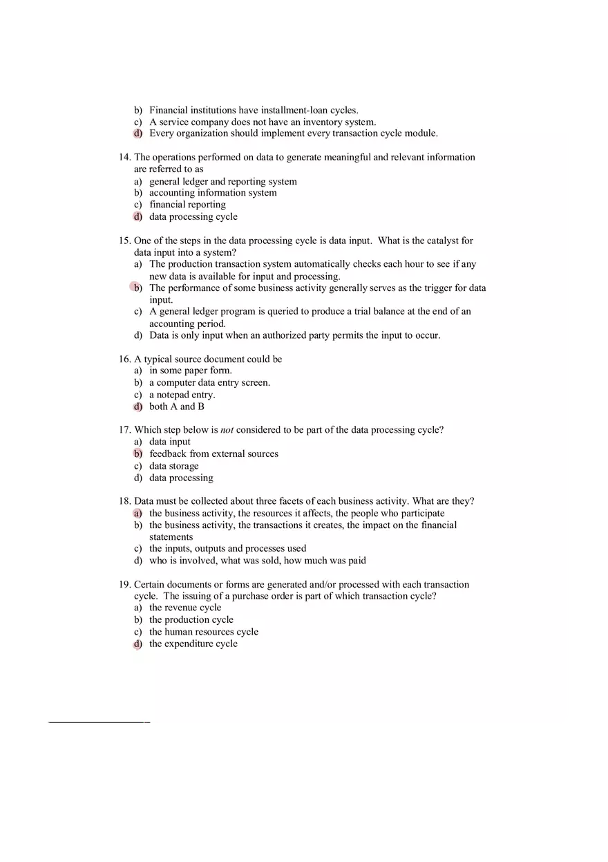 Accounting Information System Answer Key Chapter 2 - Page 13