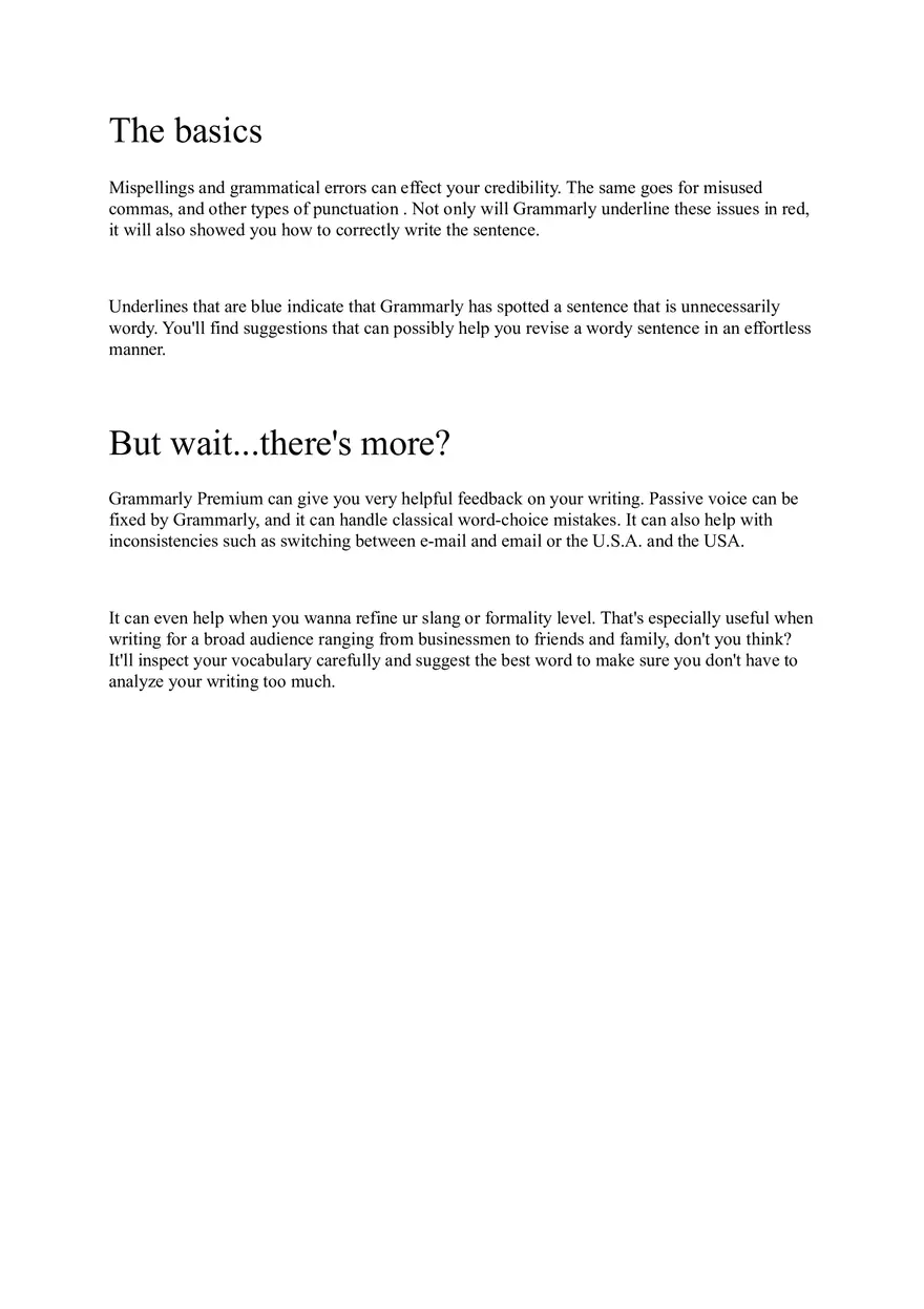 Grammarly The Basics and Benefits - Page 1