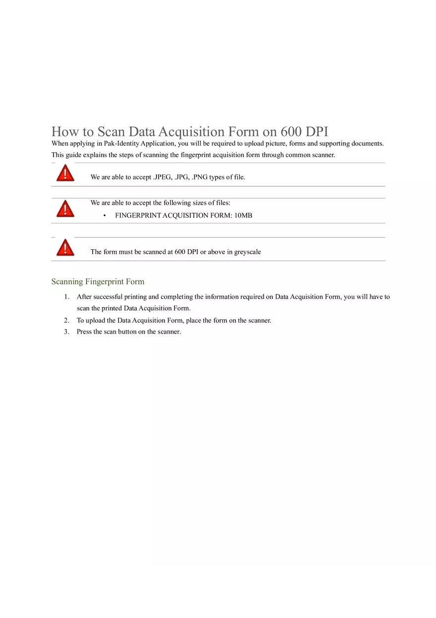600 DPI Scanning Guideline - Page 1