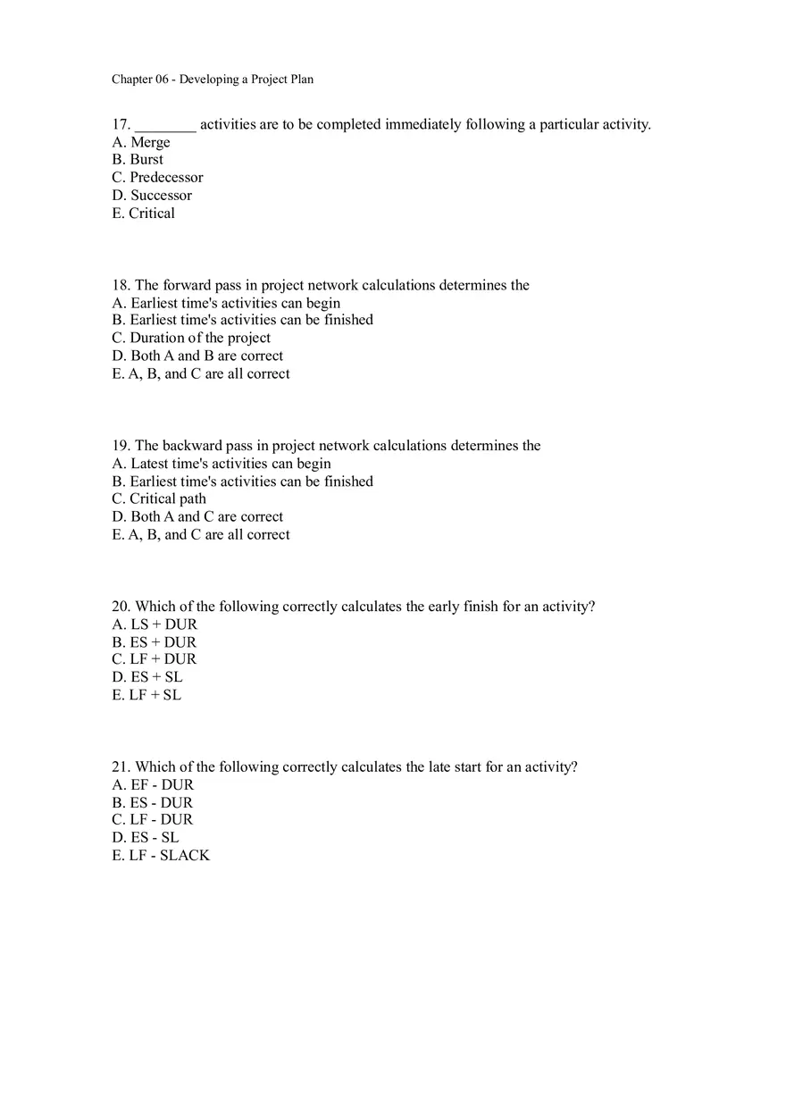 Chapter 06 - Developing a Project Plan Assignment - Page 13
