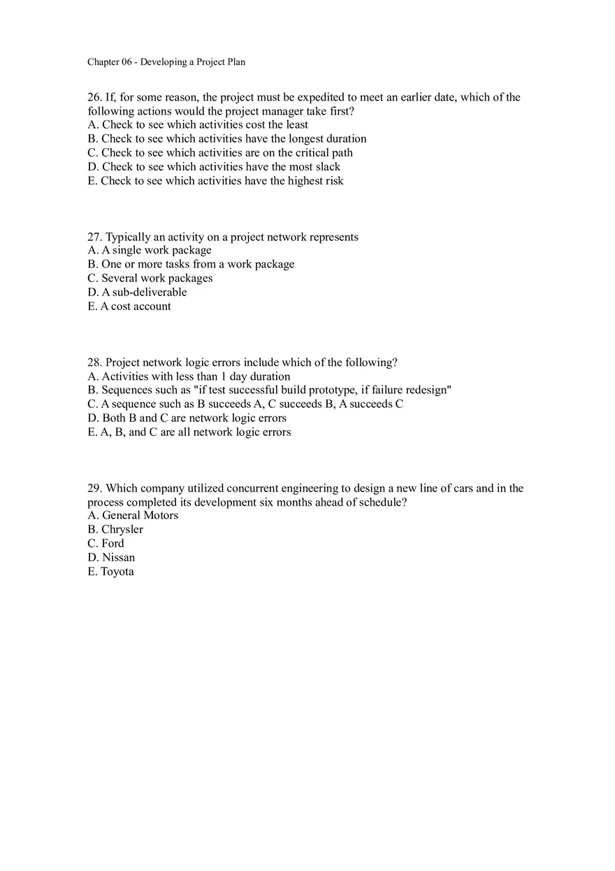 Chapter 06 - Developing a Project Plan Assignment - Page 15