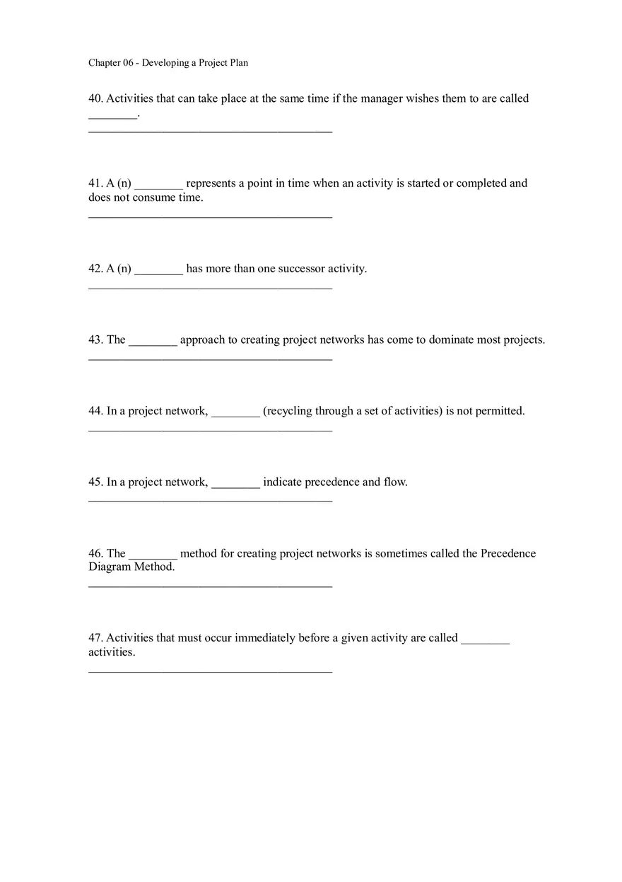 Chapter 06 - Developing a Project Plan Assignment - Page 18