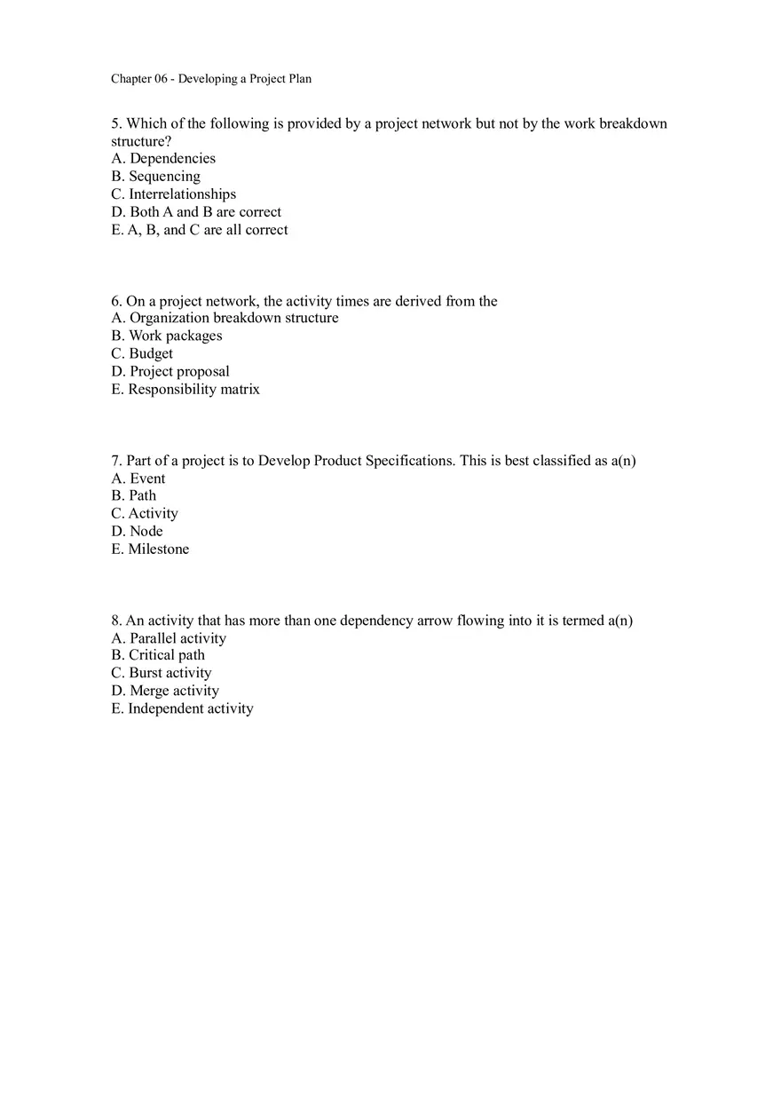 Chapter 06 - Developing a Project Plan Assignment - Page 2