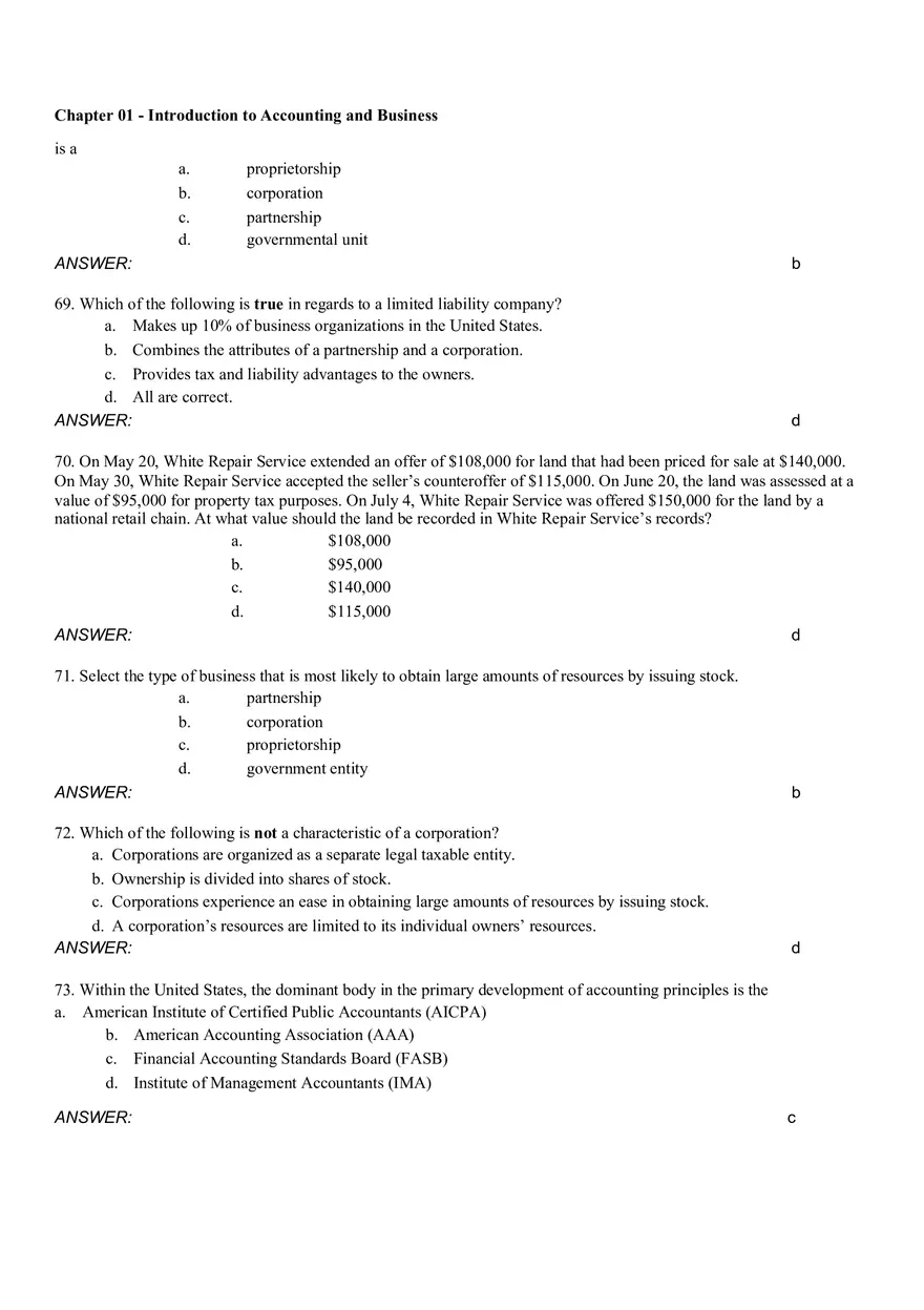 Introduction to Accounting and Business Ch 1 Part 1 - Page 10