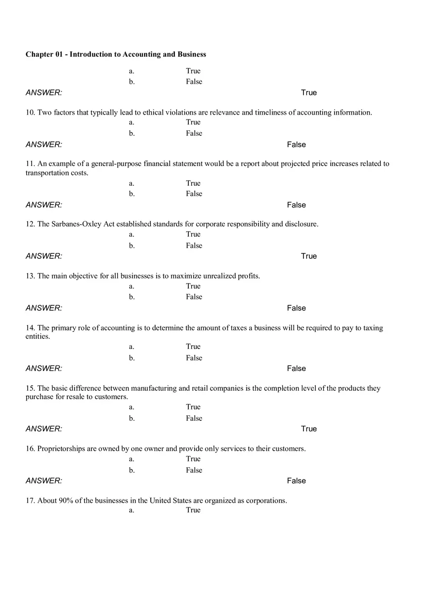 Introduction to Accounting and Business Ch 1 Part 1 - Page 2
