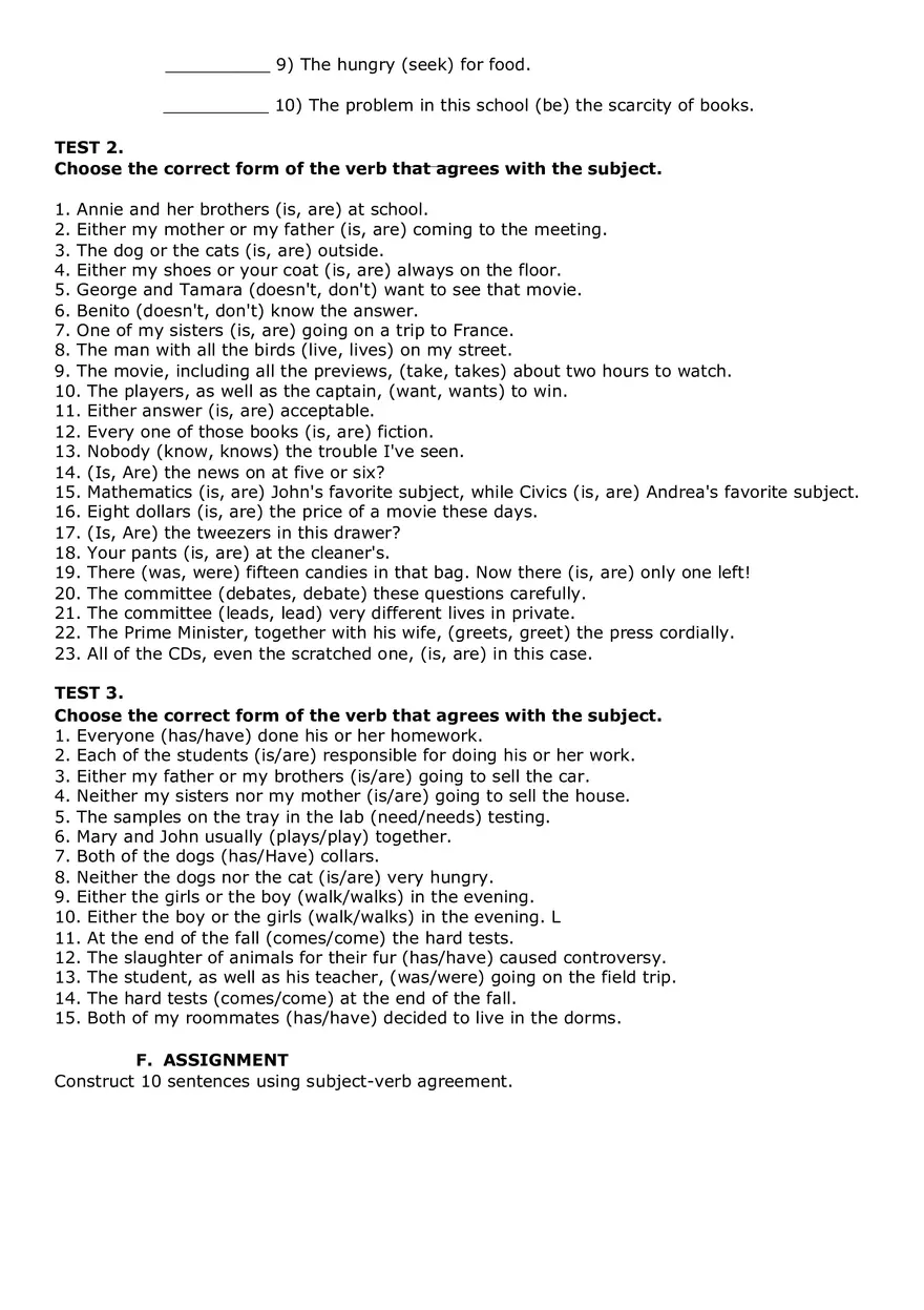 Lesson Plan In Subject Verb Agreement - Page 5