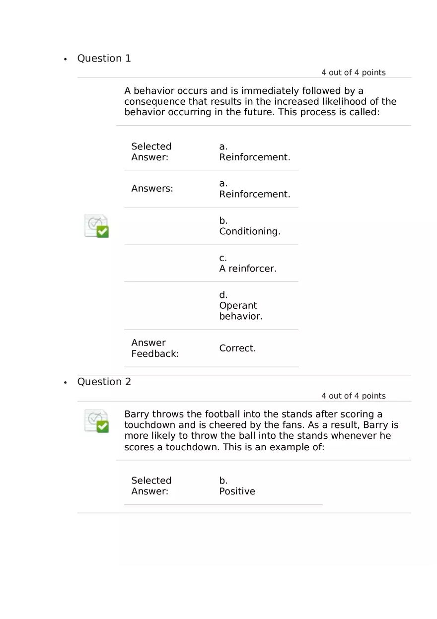 A Behavior Occurs Unit 5 Quiz - Page 1