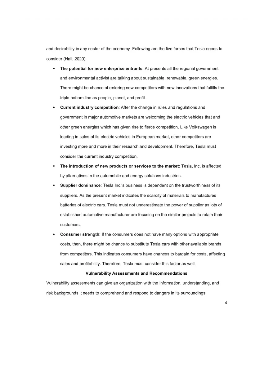 Pestel and Five Forces Analysis of Tesla Inc - Page 4