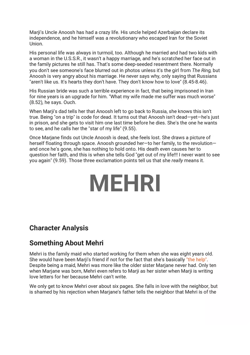 Persepolis Summary Part 6 - Page 8