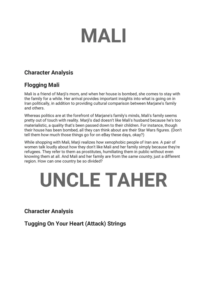 Persepolis Summary Part 6 - Page 10