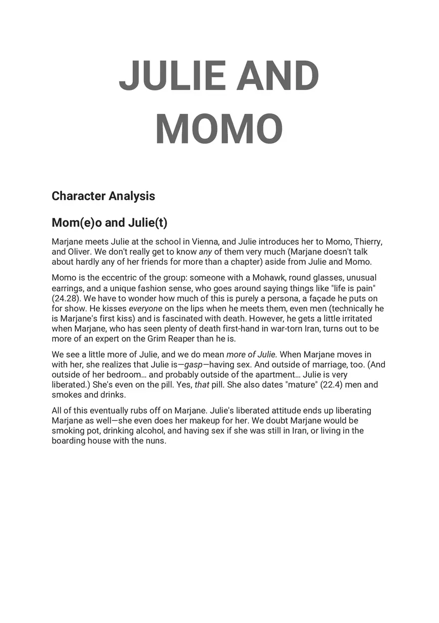 Persepolis Summary Part 6 - Page 12