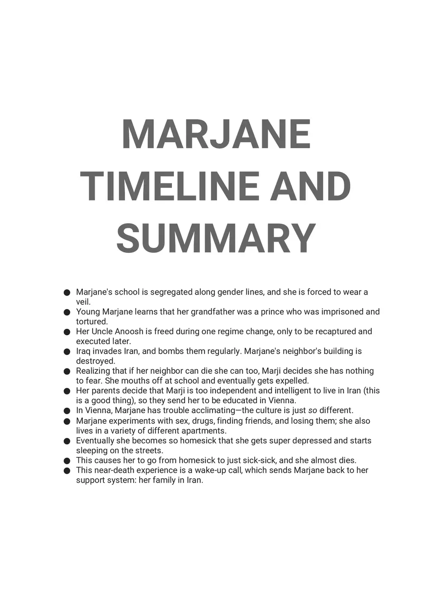 Persepolis Summary Part 6 - Page 1