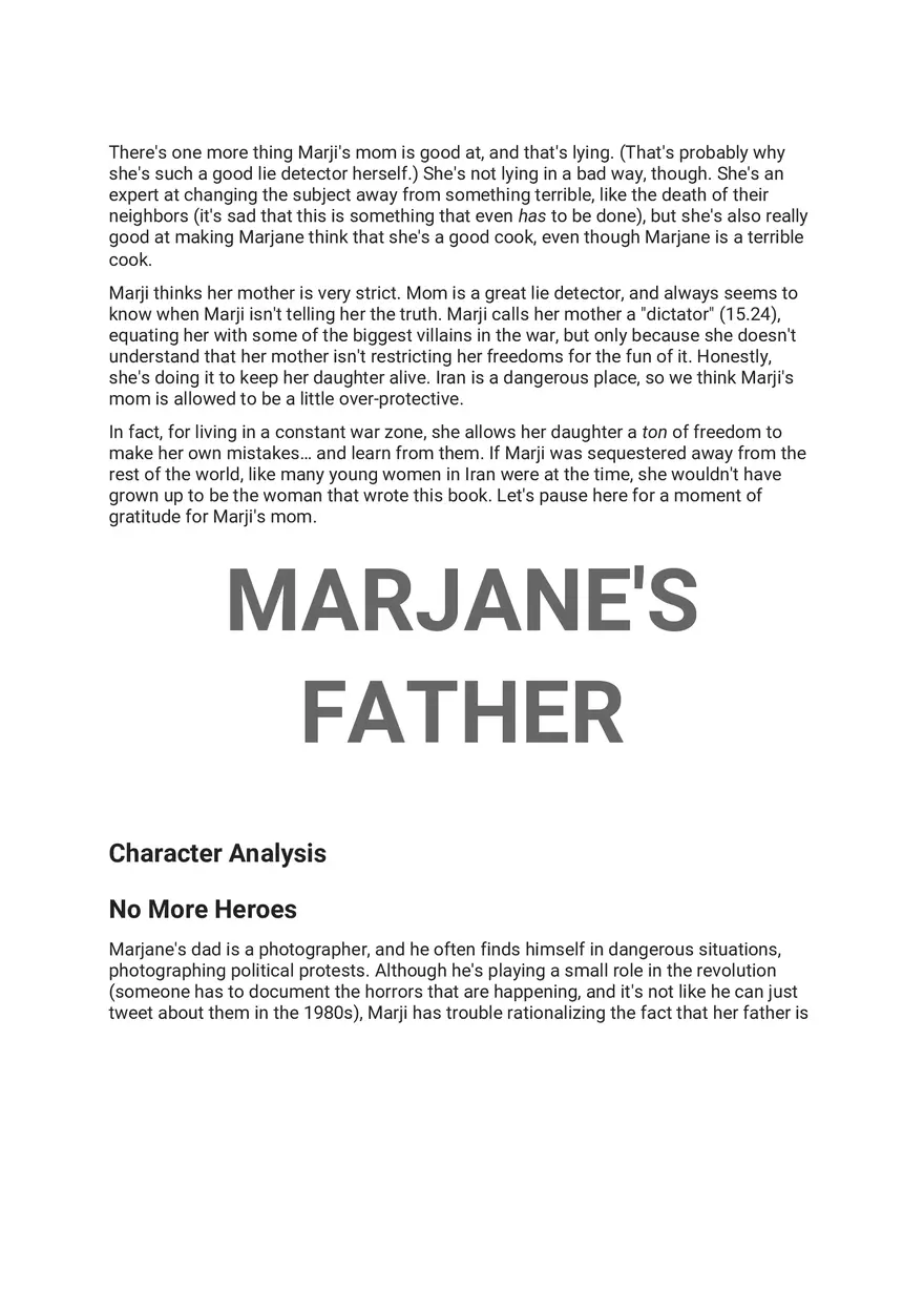 Persepolis Summary Part 6 - Page 5