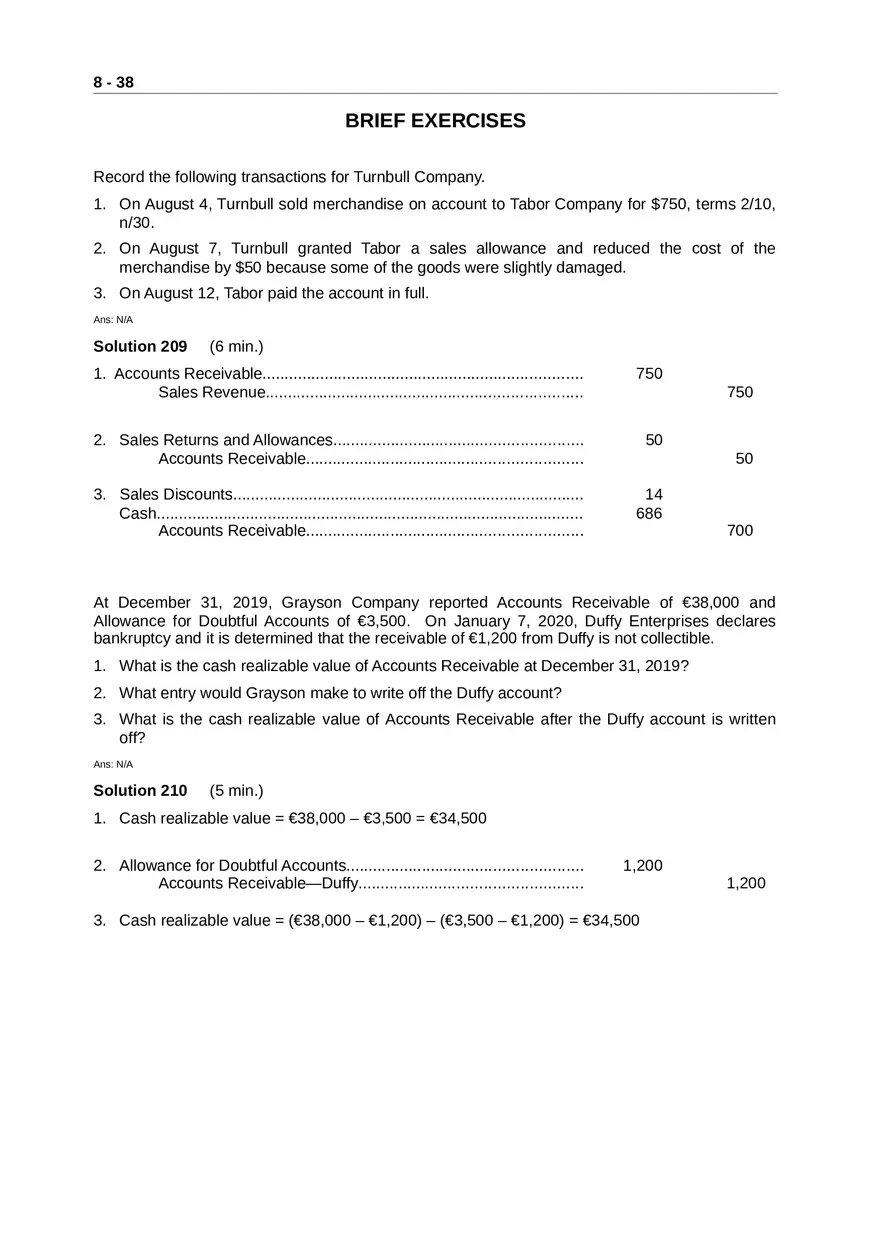 Accounting for Receivables Answer Key Part 4 - Page 7