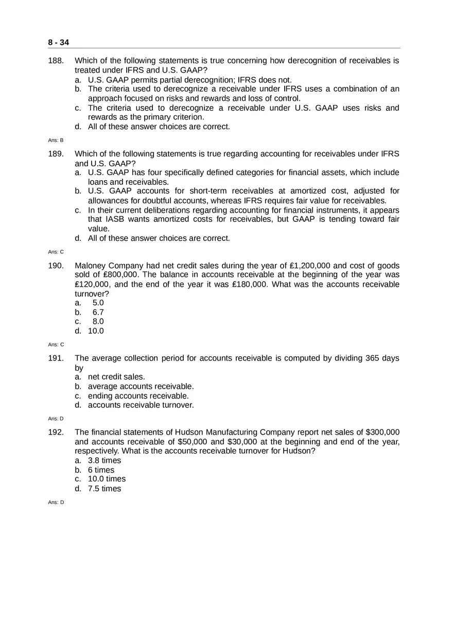 Accounting for Receivables Answer Key Part 4 - Page 3