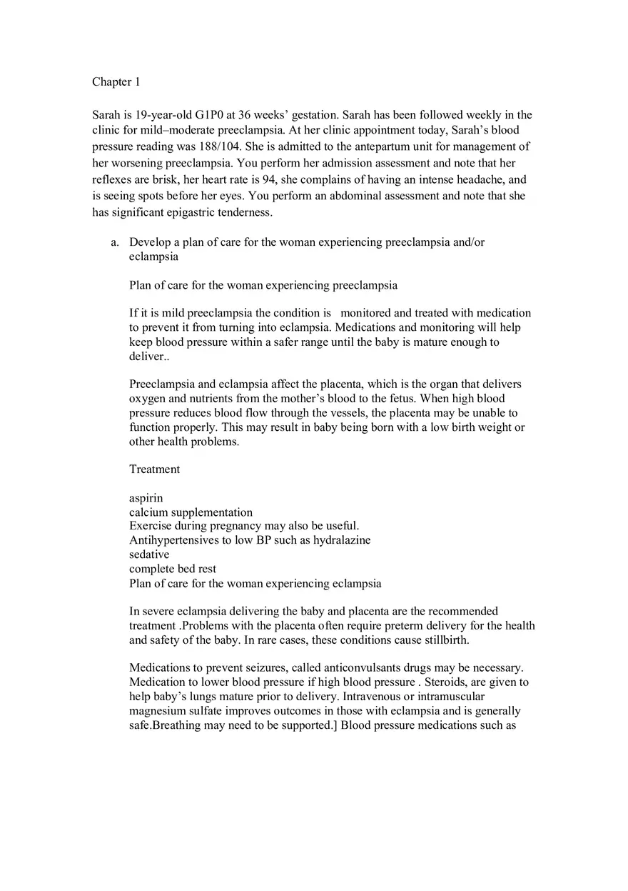 Case Study of Medical Surgical Nursing - Page 1