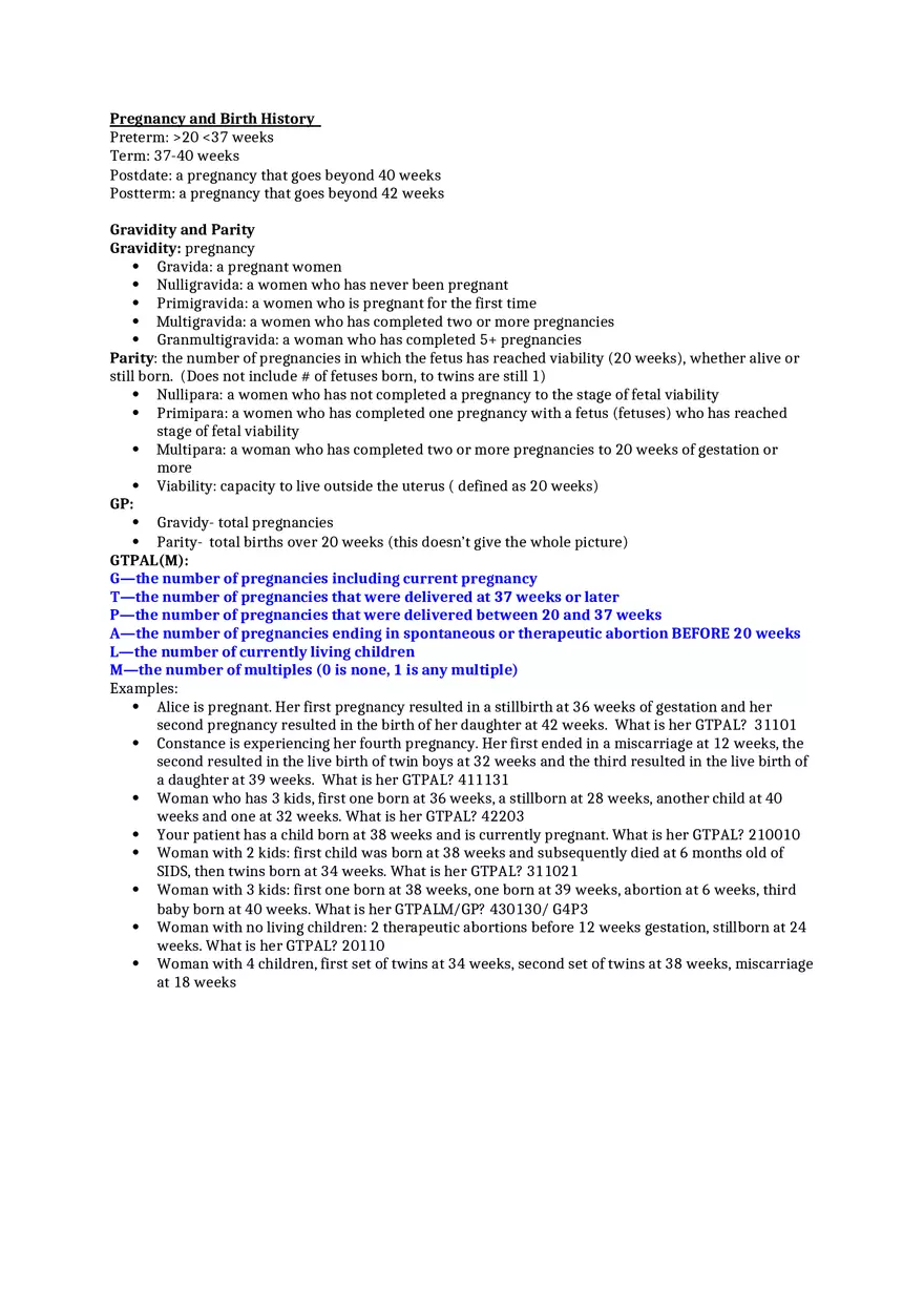 Antepartum Nursing Assessment Notes - Page 7
