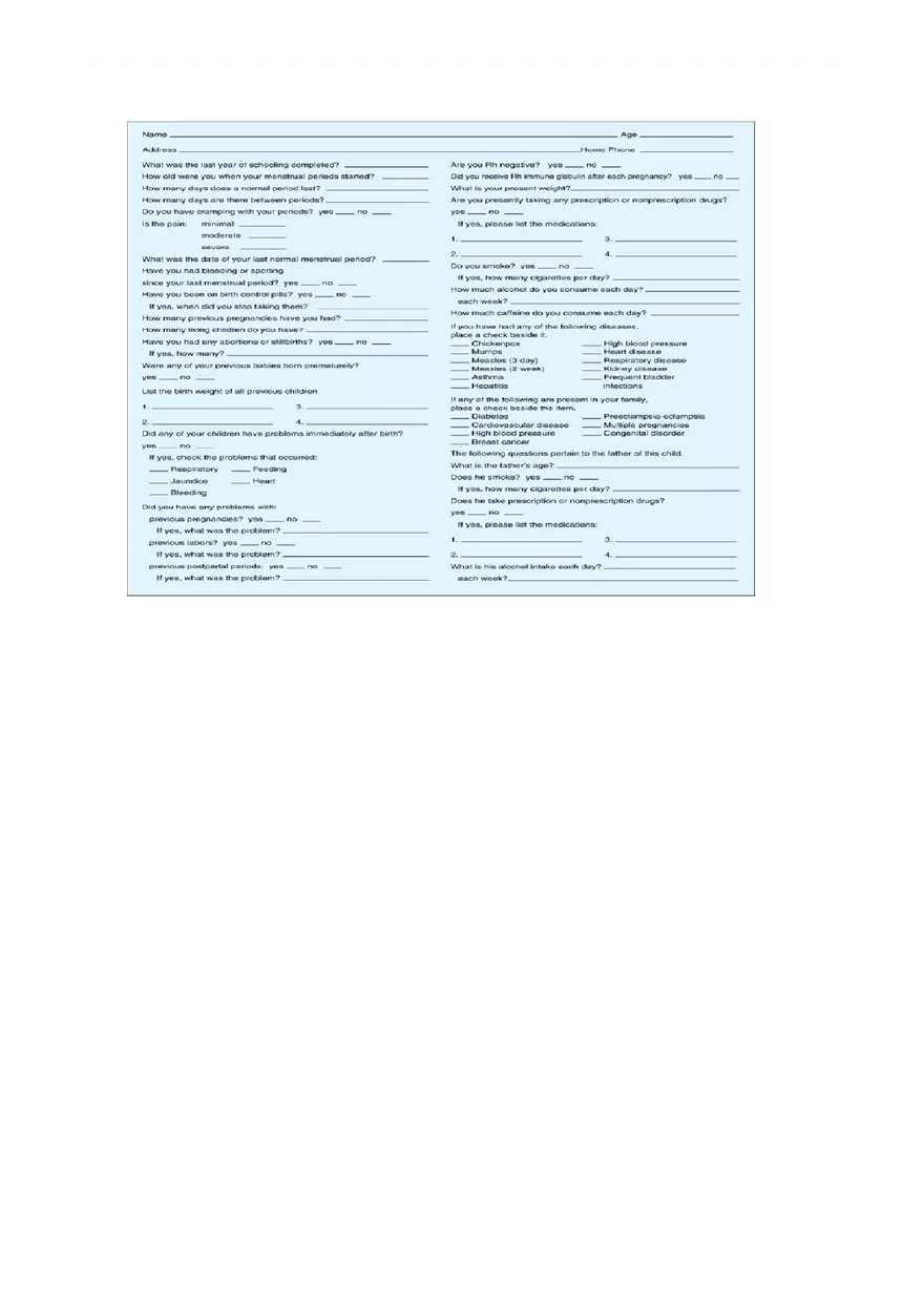 Antepartum Nursing Assessment Notes - Page 3