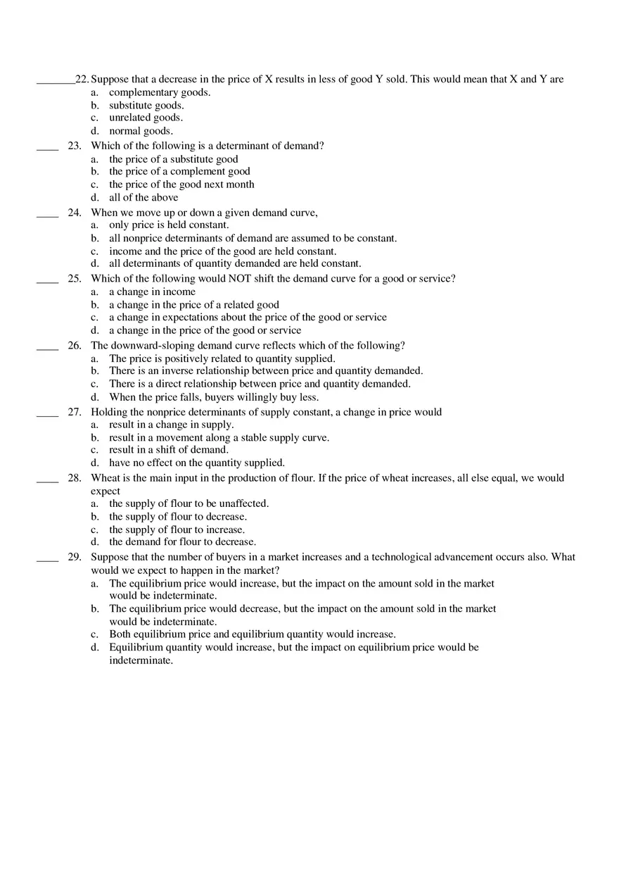 Supply Demand Equilibrium Test Questions - Page 9
