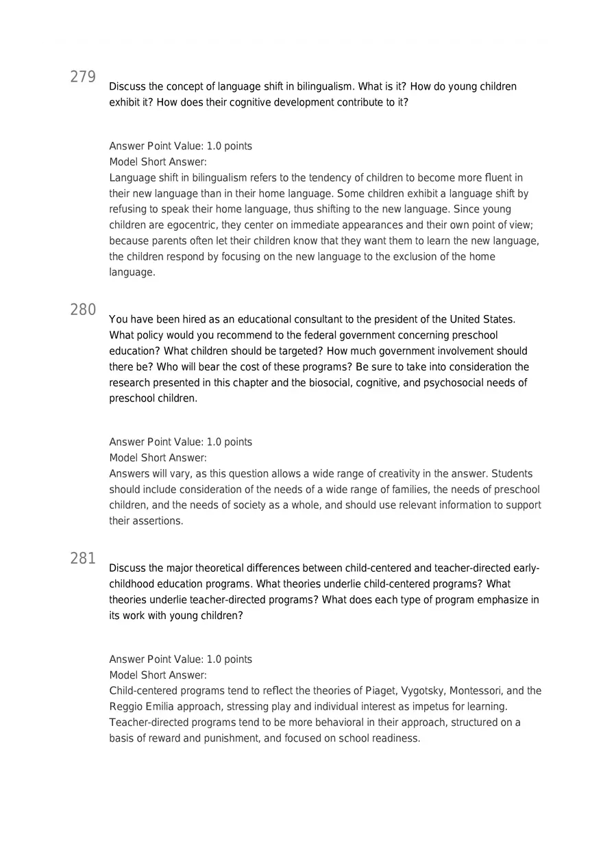 Early Childhood - Body and Mind Answers Part 9 - Page 9